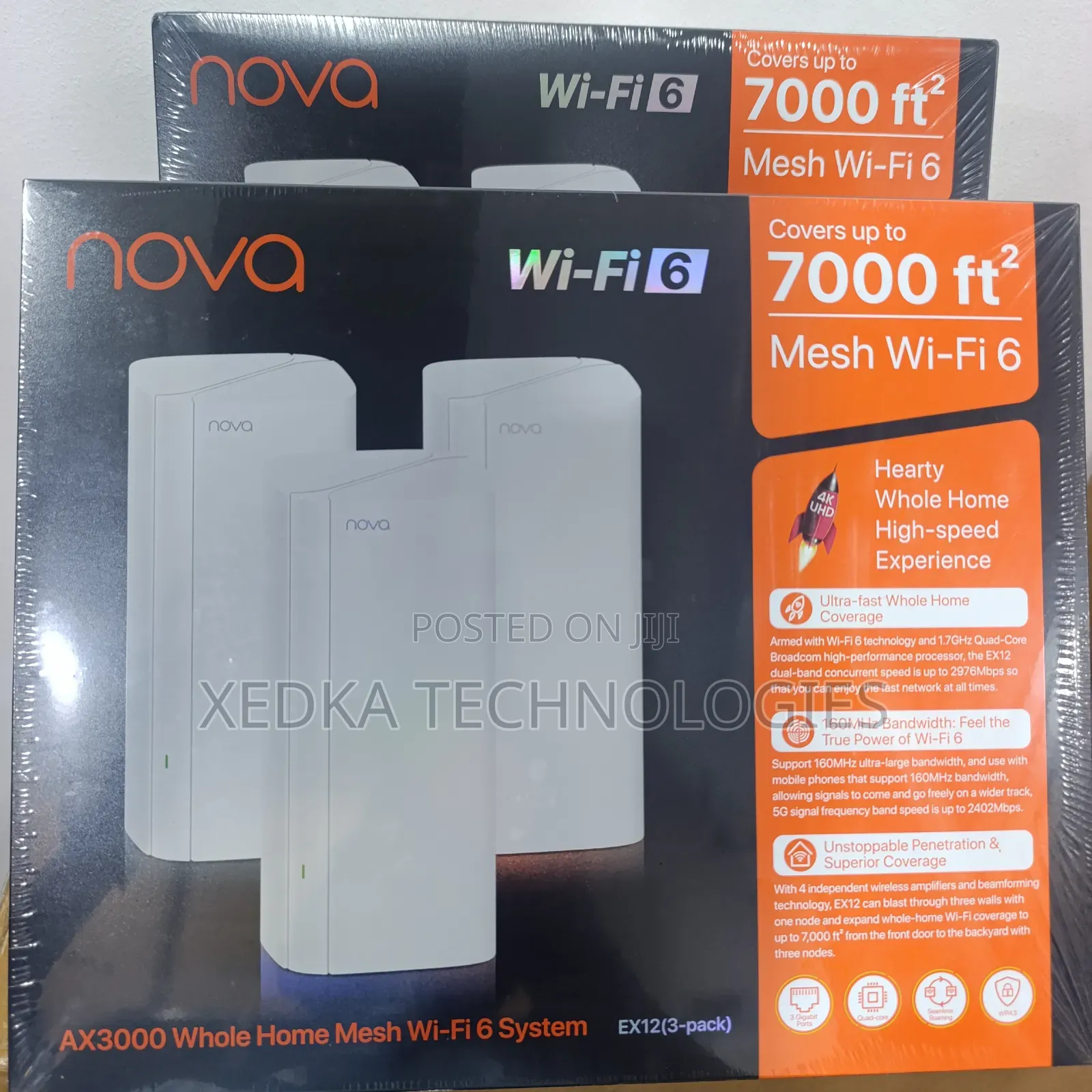 Tenda Nova Ax3000 Whole Home Mesh Wifi 6 System 7000ft2