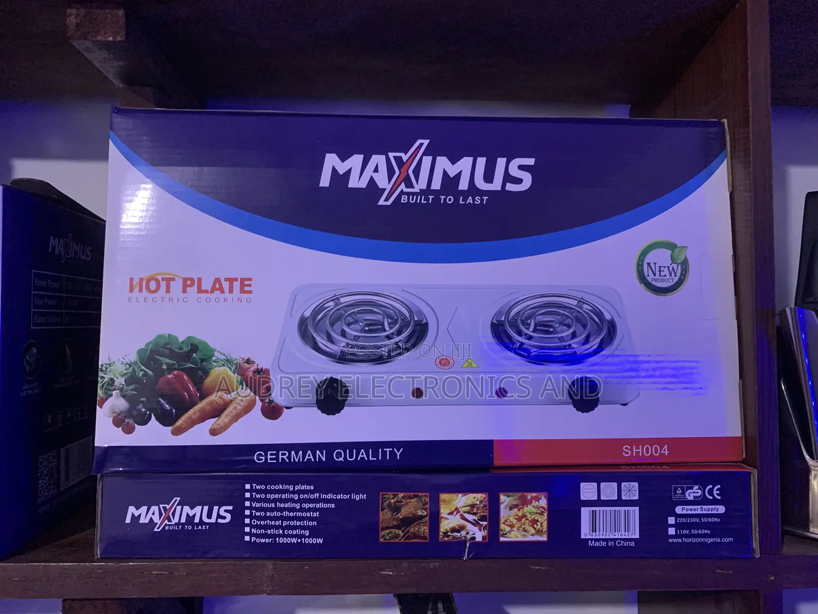 Double Burner Spiral Coil Electric Hot Plate