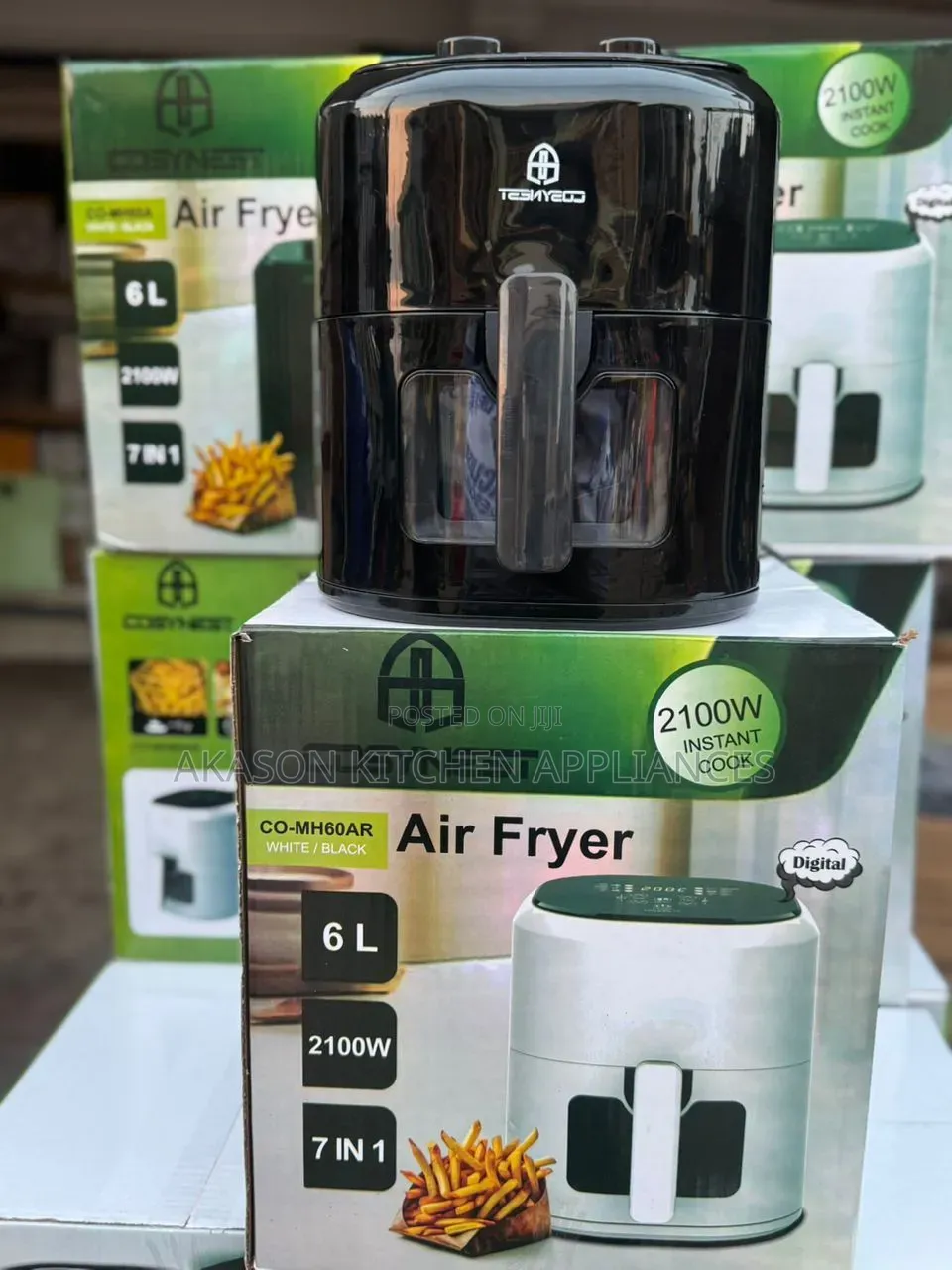 Cosynest Manual Airfryer 6l Big Capacity Airfryer Transparent Face