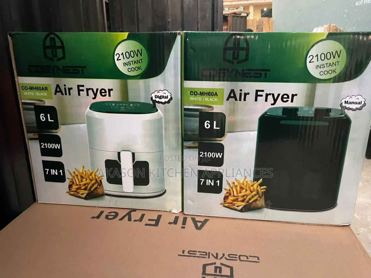 Cosynest Manual Airfryer 6l Big Capacity Airfryer Transparent Face