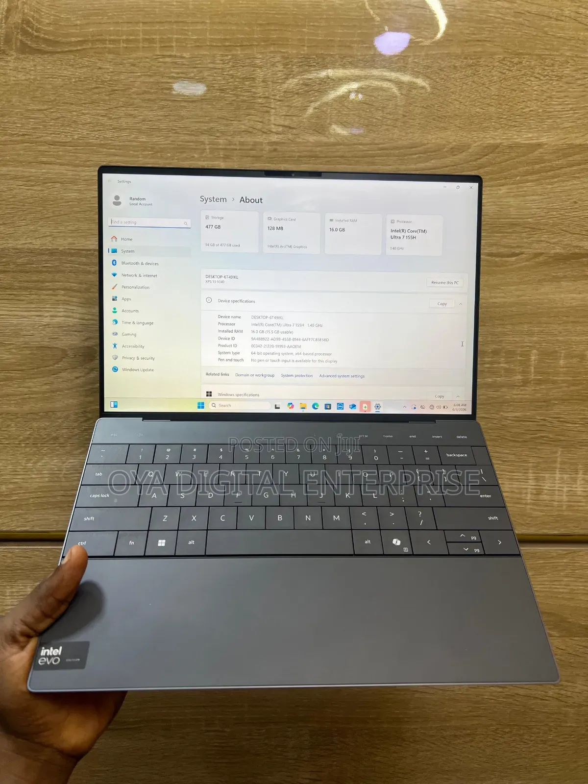 Laptop Dell XPS 13 16GB Intel Core Ultra 7 SSD 500GB