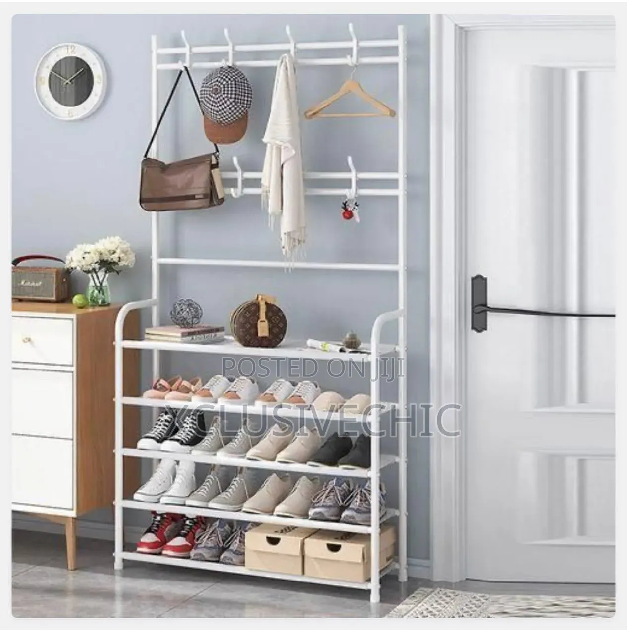 Shoe Rack With Bag Rack