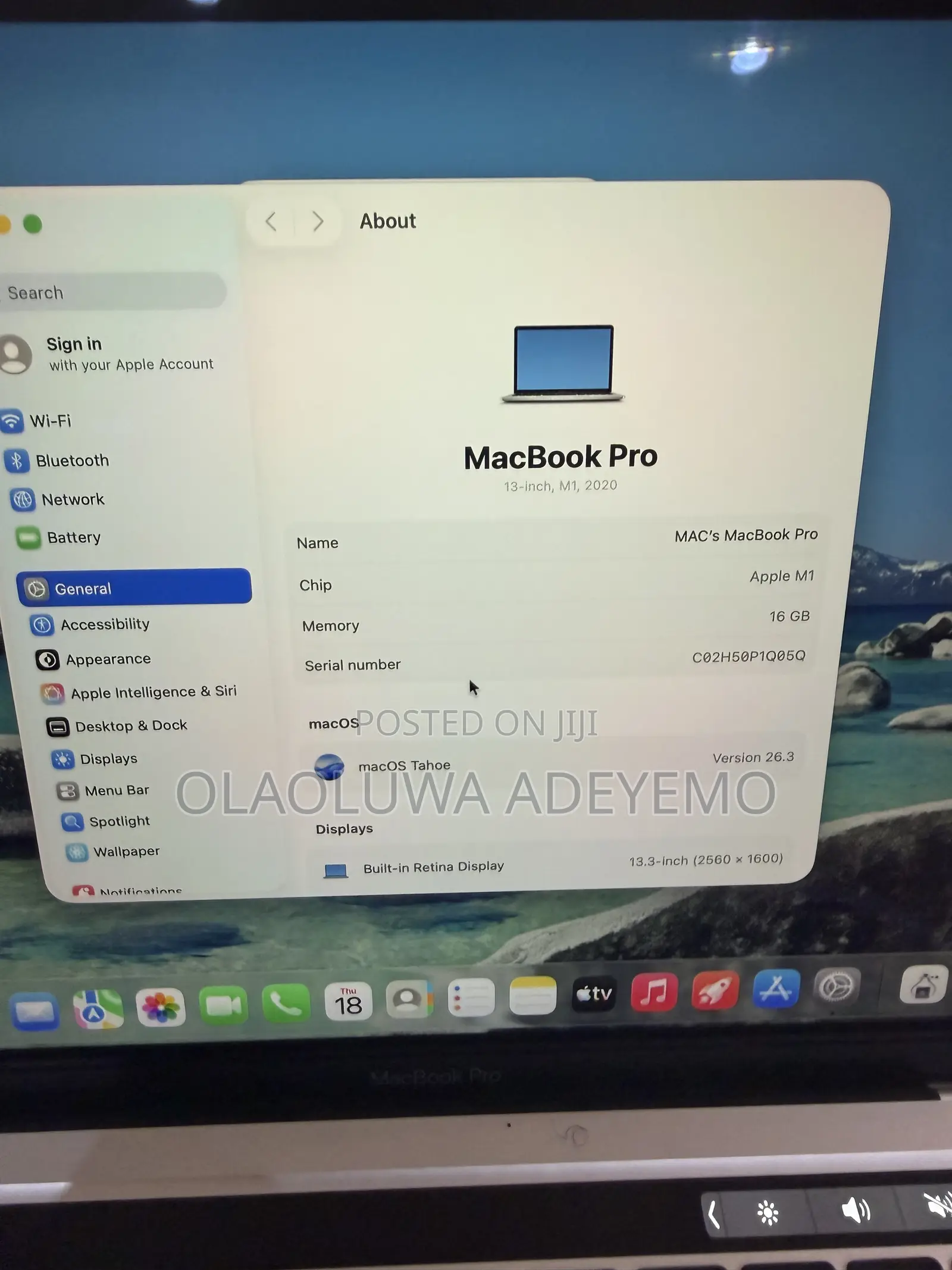 Laptop Apple MacBook Pro 2020 M1 16GB Apple M1 SSD 512GB