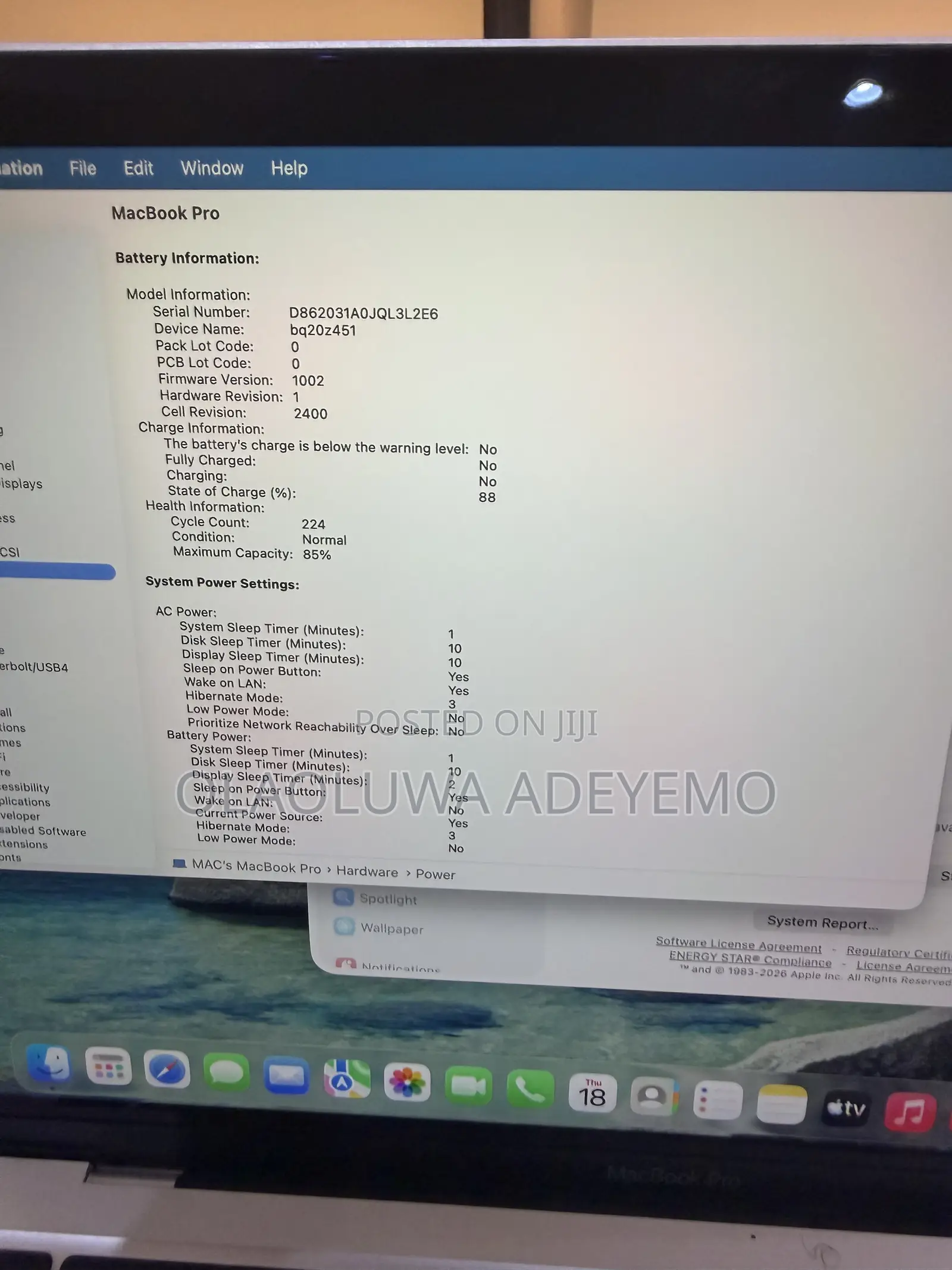 Laptop Apple MacBook Pro 2020 M1 16GB Apple M1 SSD 512GB