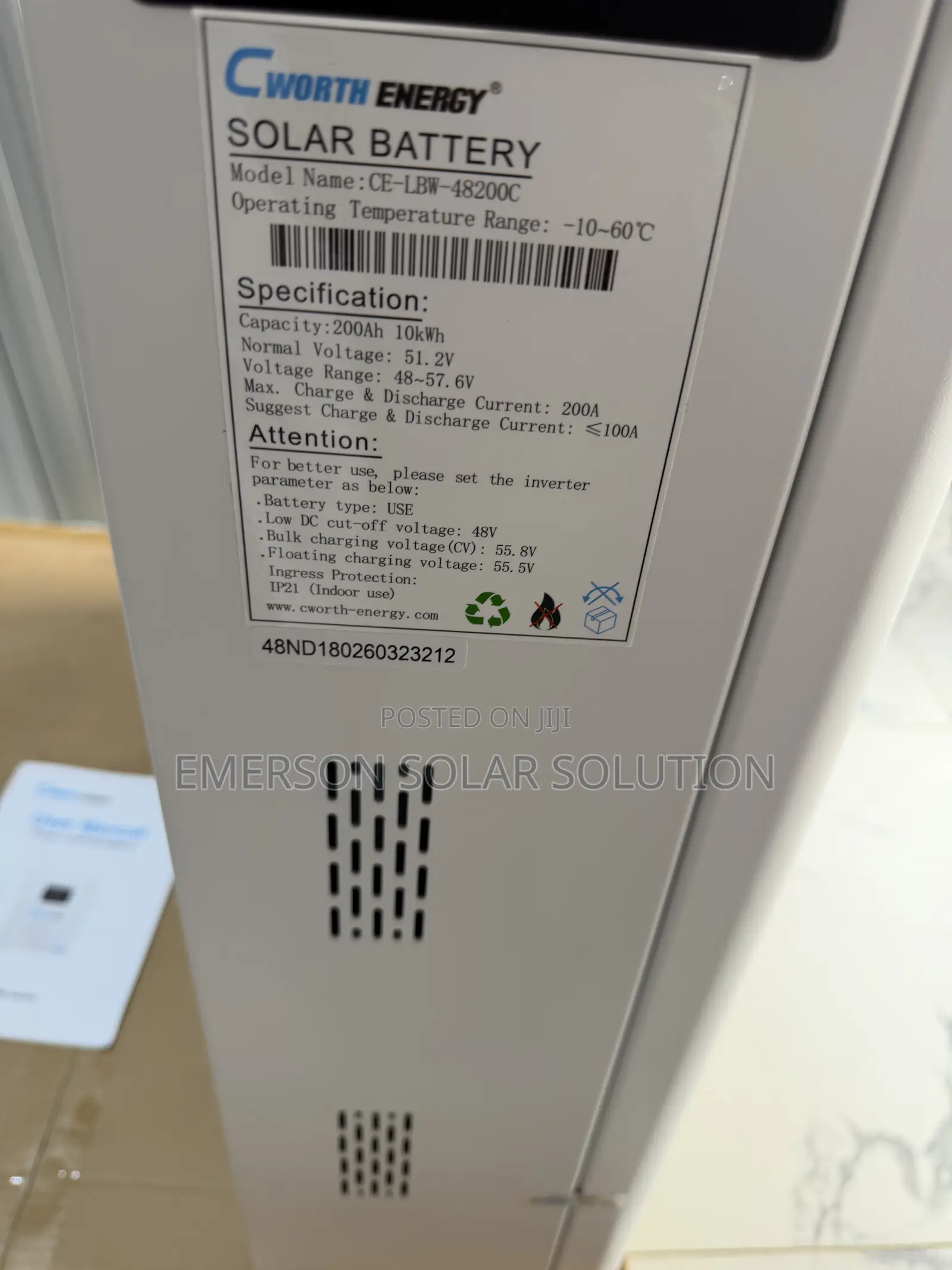 10kwh 48v Cworth Energy Lithium Battery