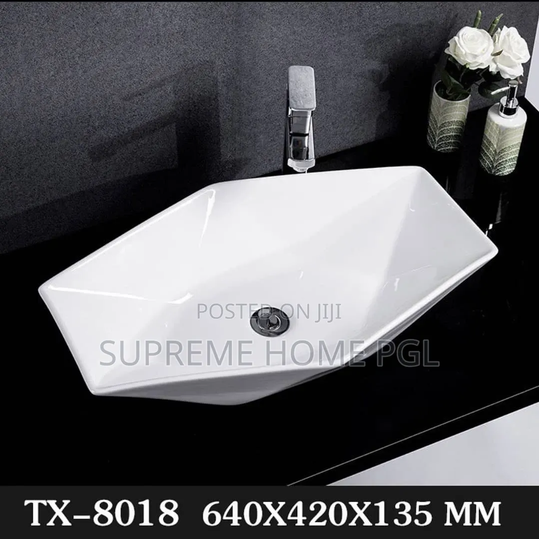 High Quality Hexagonal Countertop Wash Hand Basin