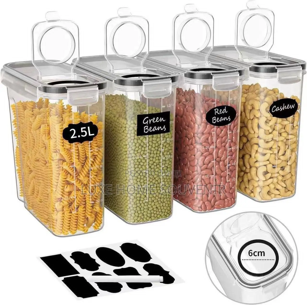 2.5 4pcs Airtight Cereal Food Storage Container