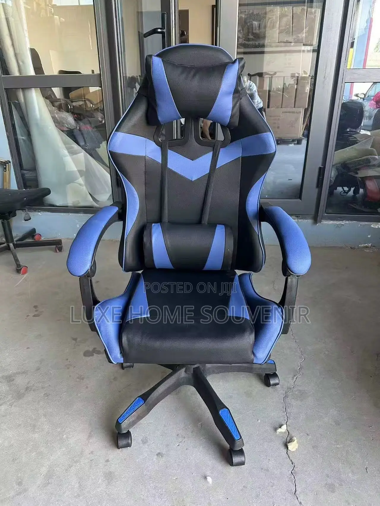 Furgle Gaming Ergonomic Chair With Footrest - Blue