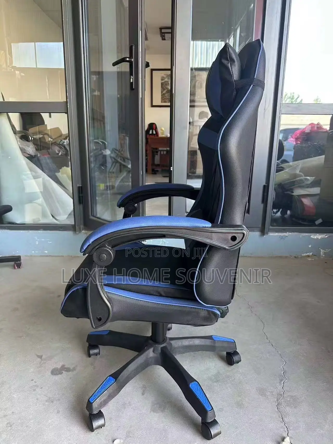 Furgle Gaming Ergonomic Chair With Footrest - Blue