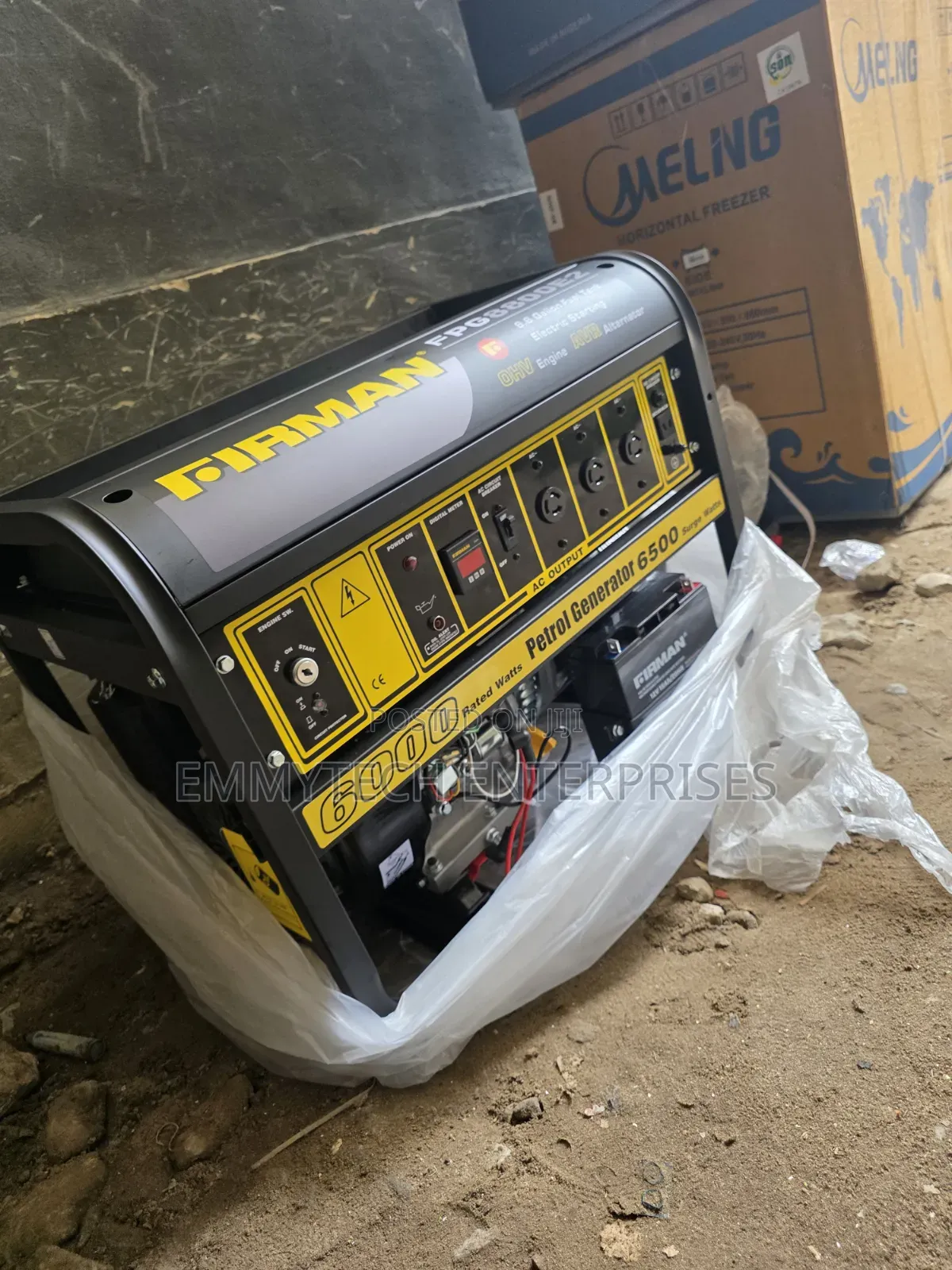 6.5kva Firman Black Petrol Generator 100% Copper Coil