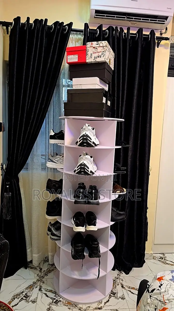 7 Layers Rotating Shoe Rack Tower 360° Swivel Base