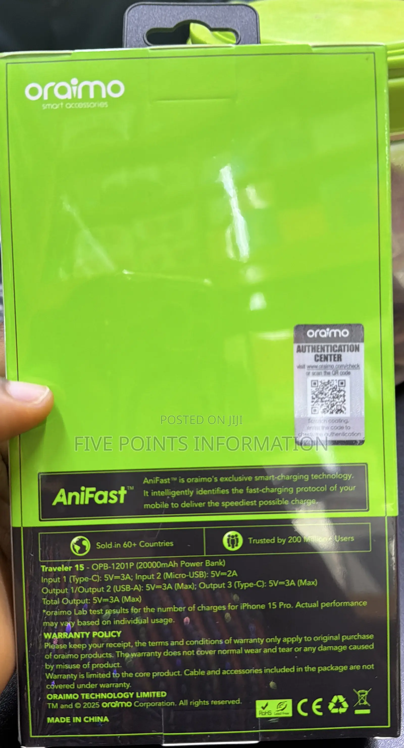 20000mah Oraimo Powerbank