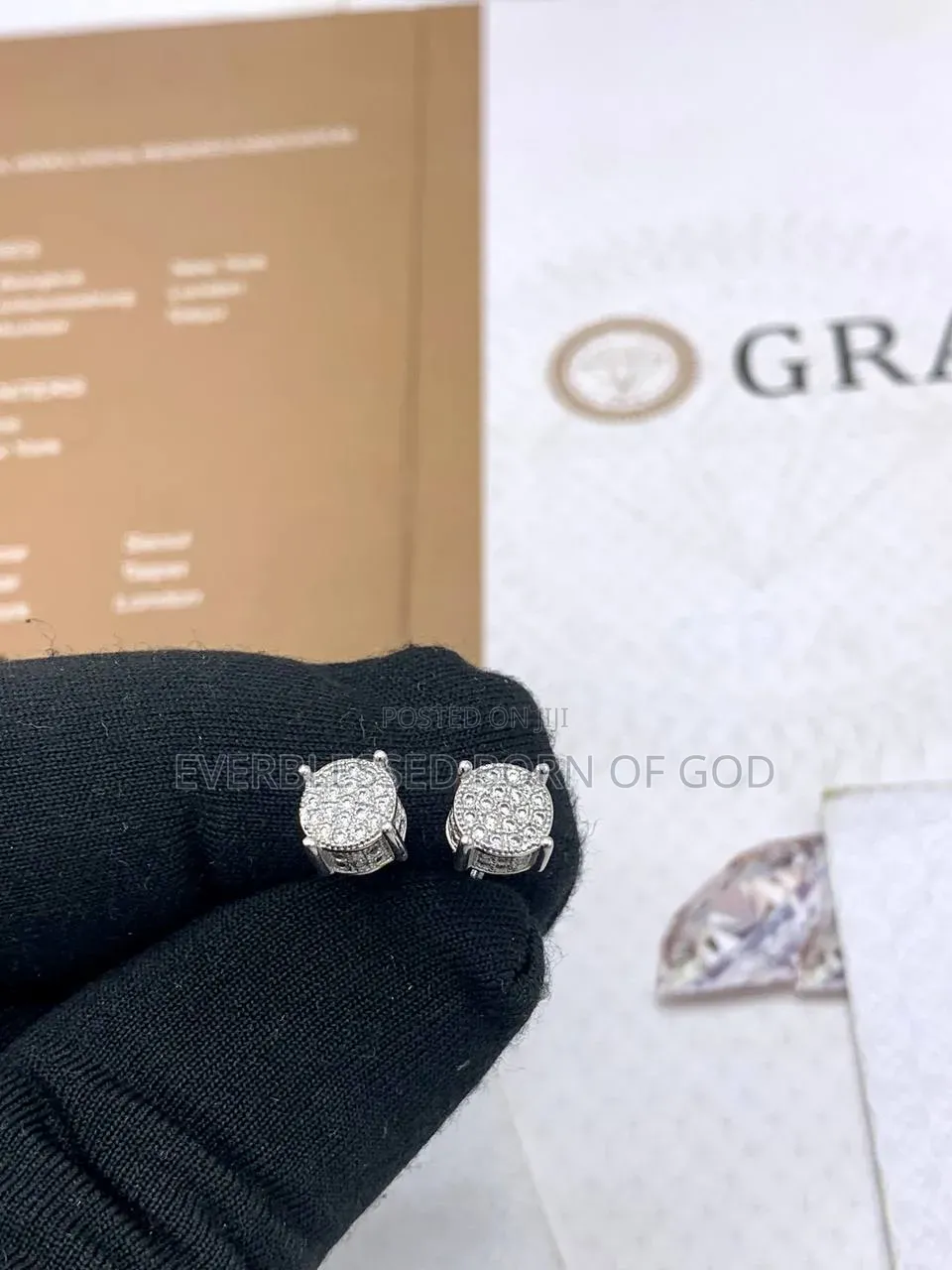 VVS Moissanite Earrings With Diamond Tester in Store