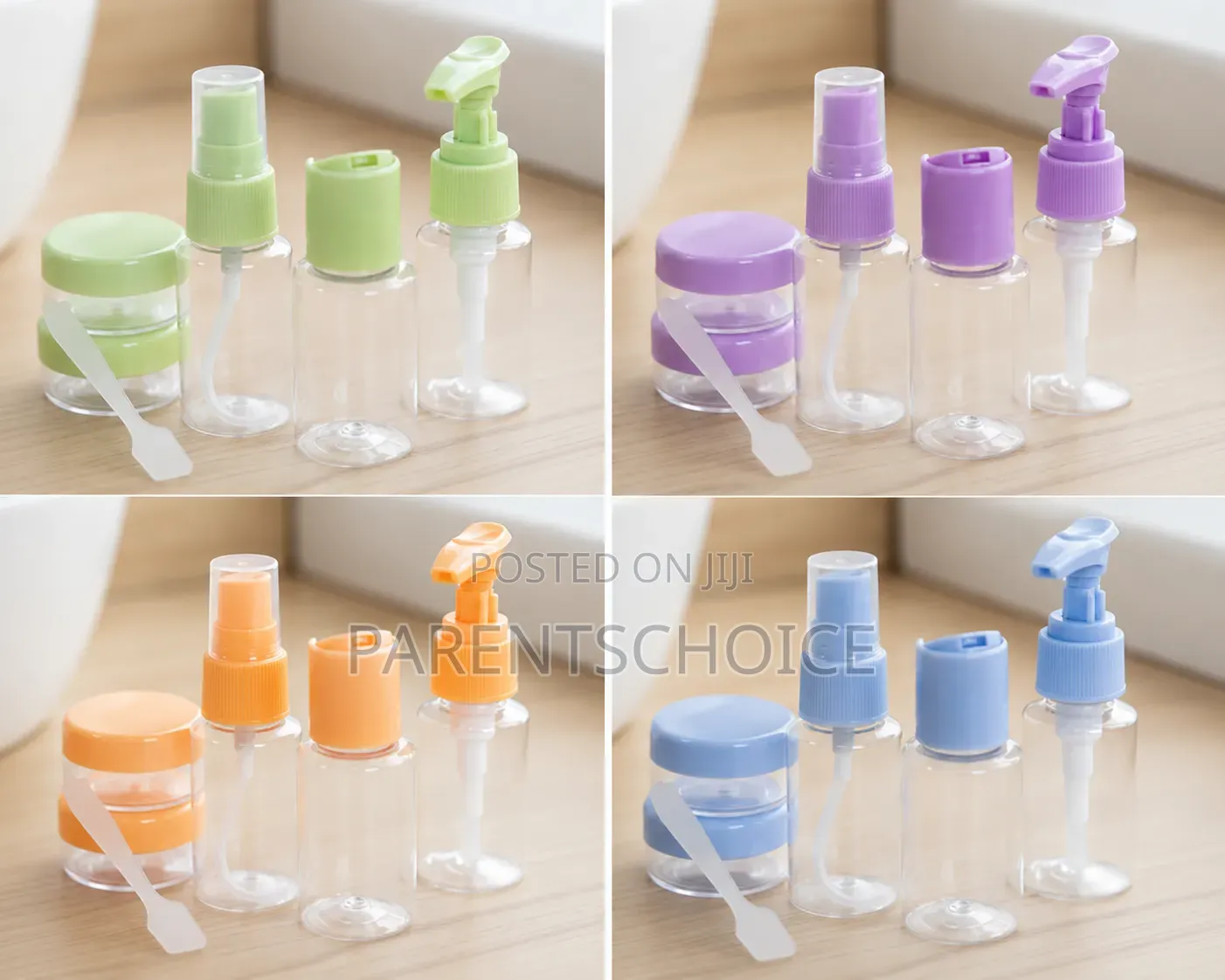 Empty 6 in 1 Travel Cosmetic Toiletries Dispenser Shampoo Bottle