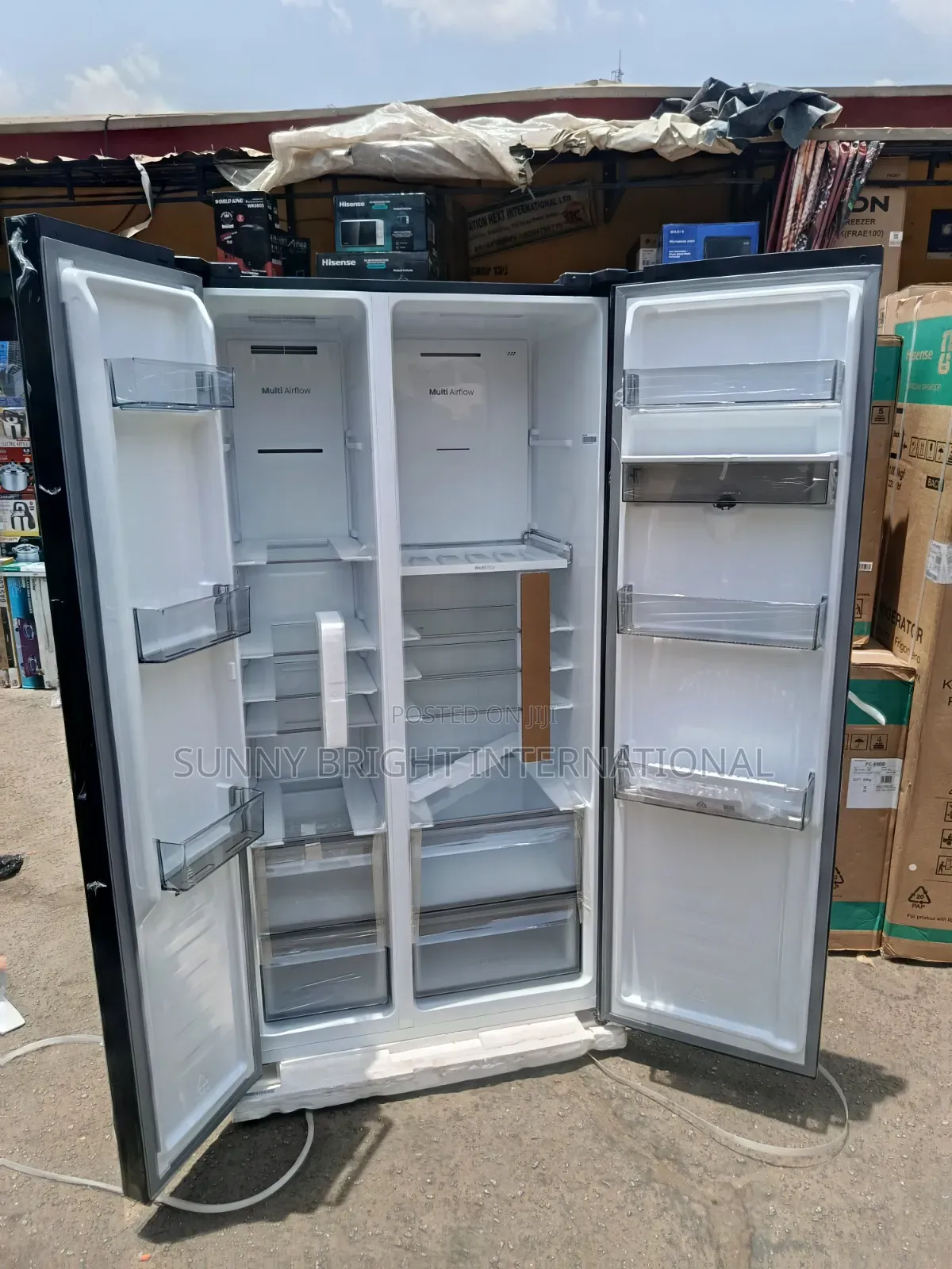 Hisense Standing Inventer Side by Side Refrigerators 529l