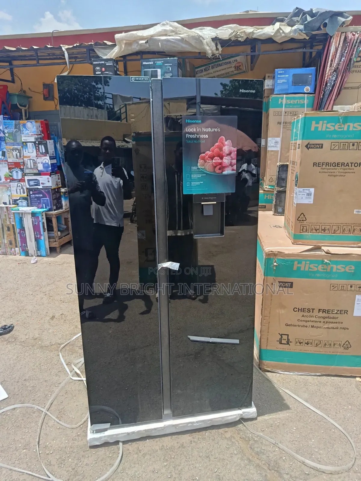Hisense Standing Inventer Side by Side Refrigerators 529l