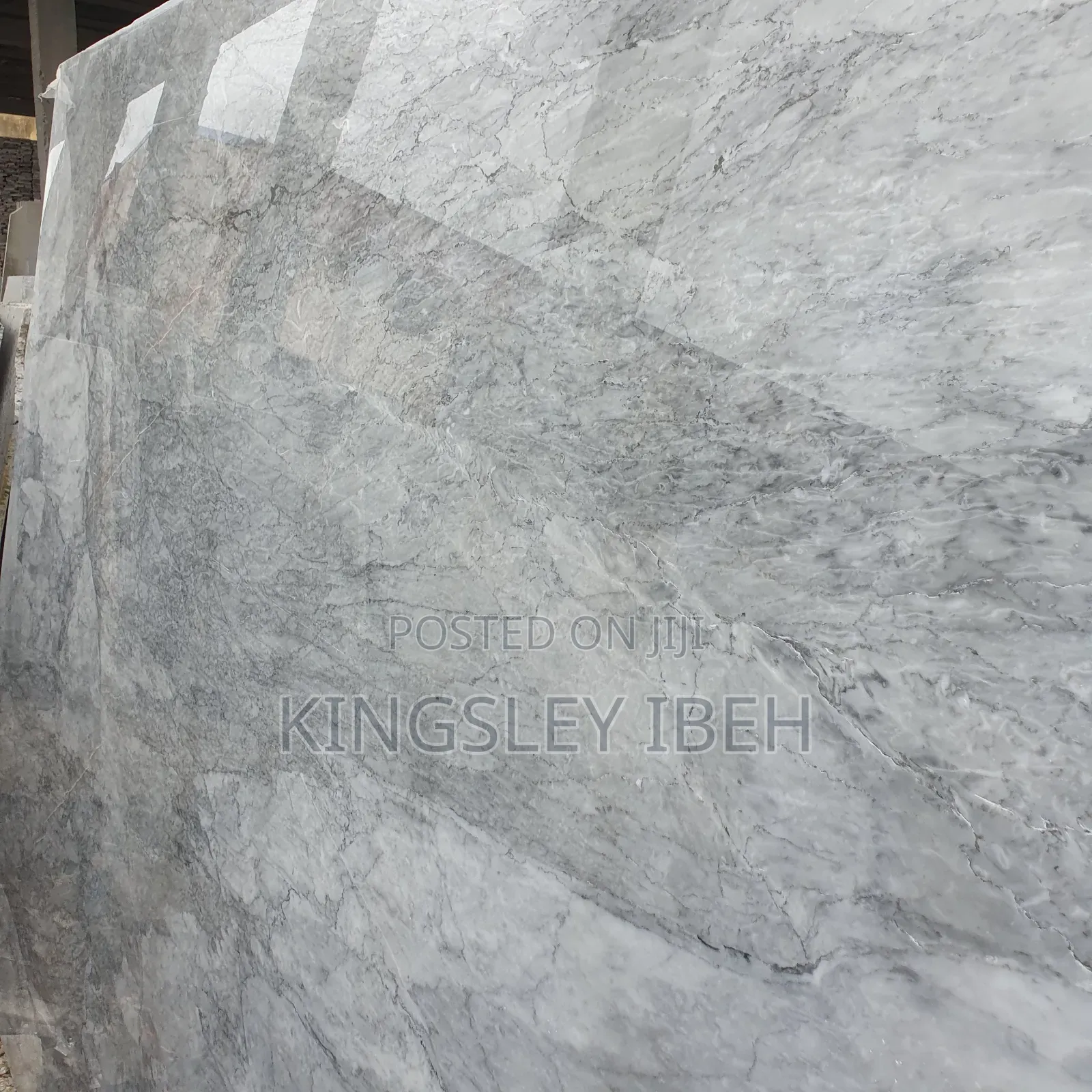 White Italian Carara Marble Slab