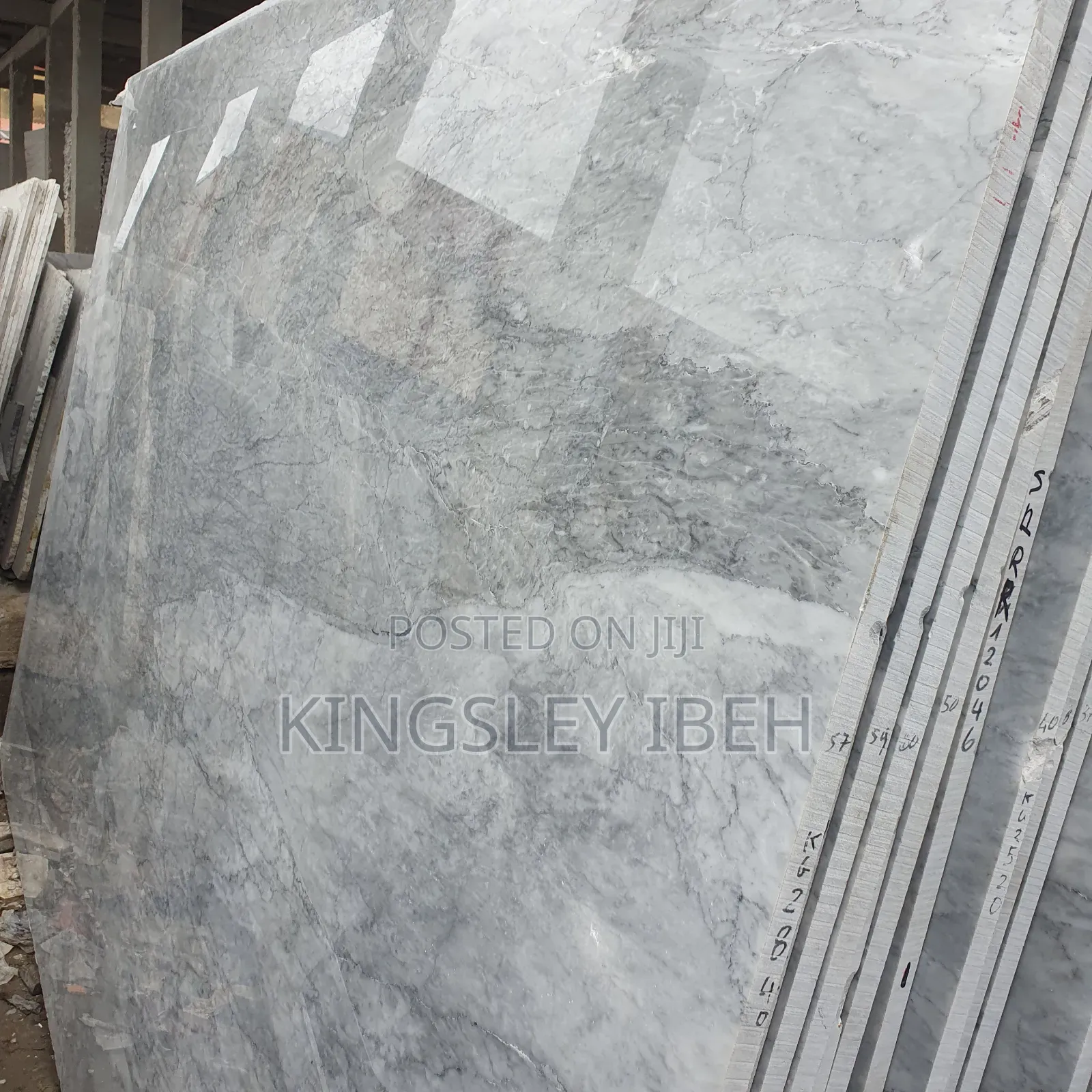 White Italian Carara Marble Slab