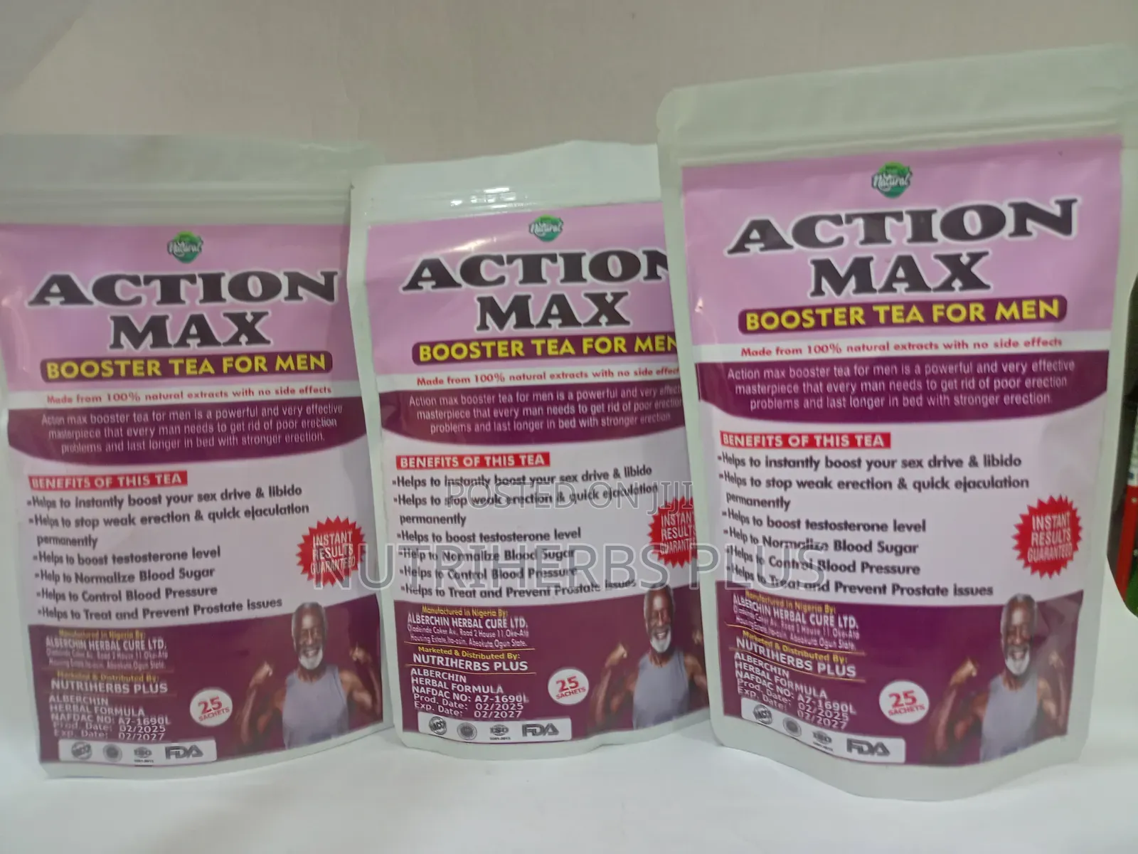 Action Max Booster Tea: Improves Sexual Libido in Men - 3 Packs
