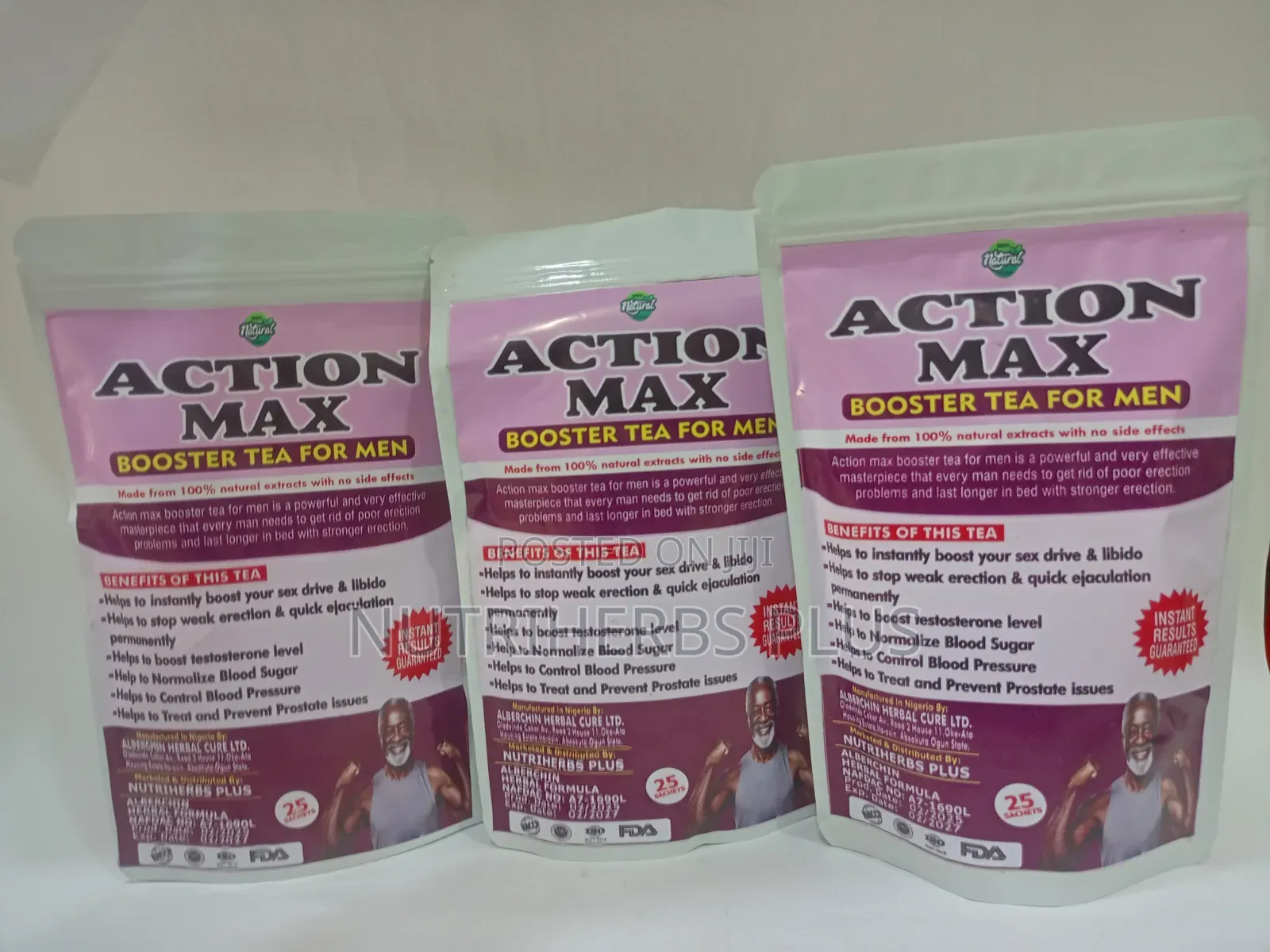 Action Max Booster Tea: Improves Sexual Libido in Men - 3 Packs