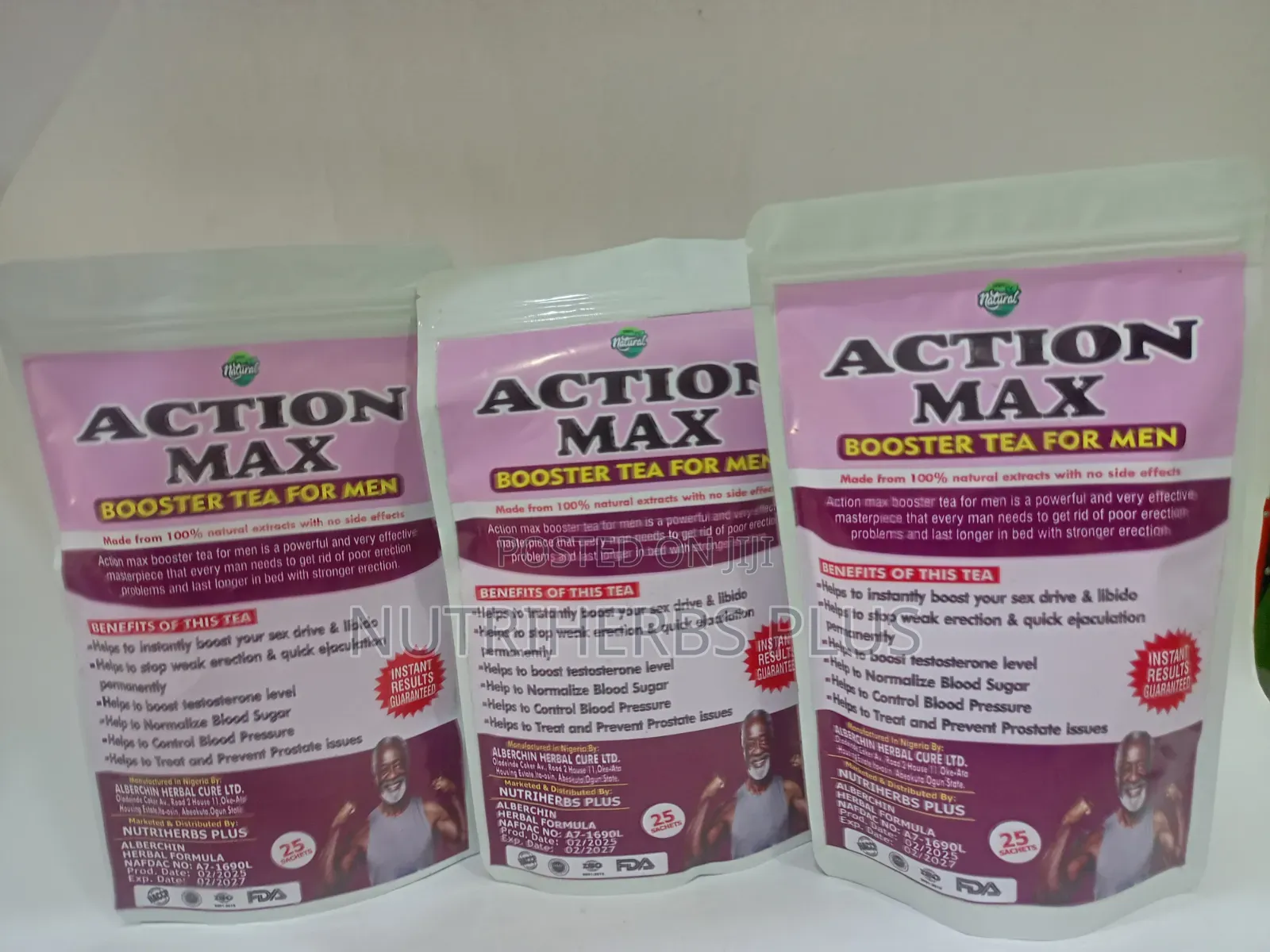 Action Max Booster Tea: Improves Sexual Libido in Men - 3 Packs