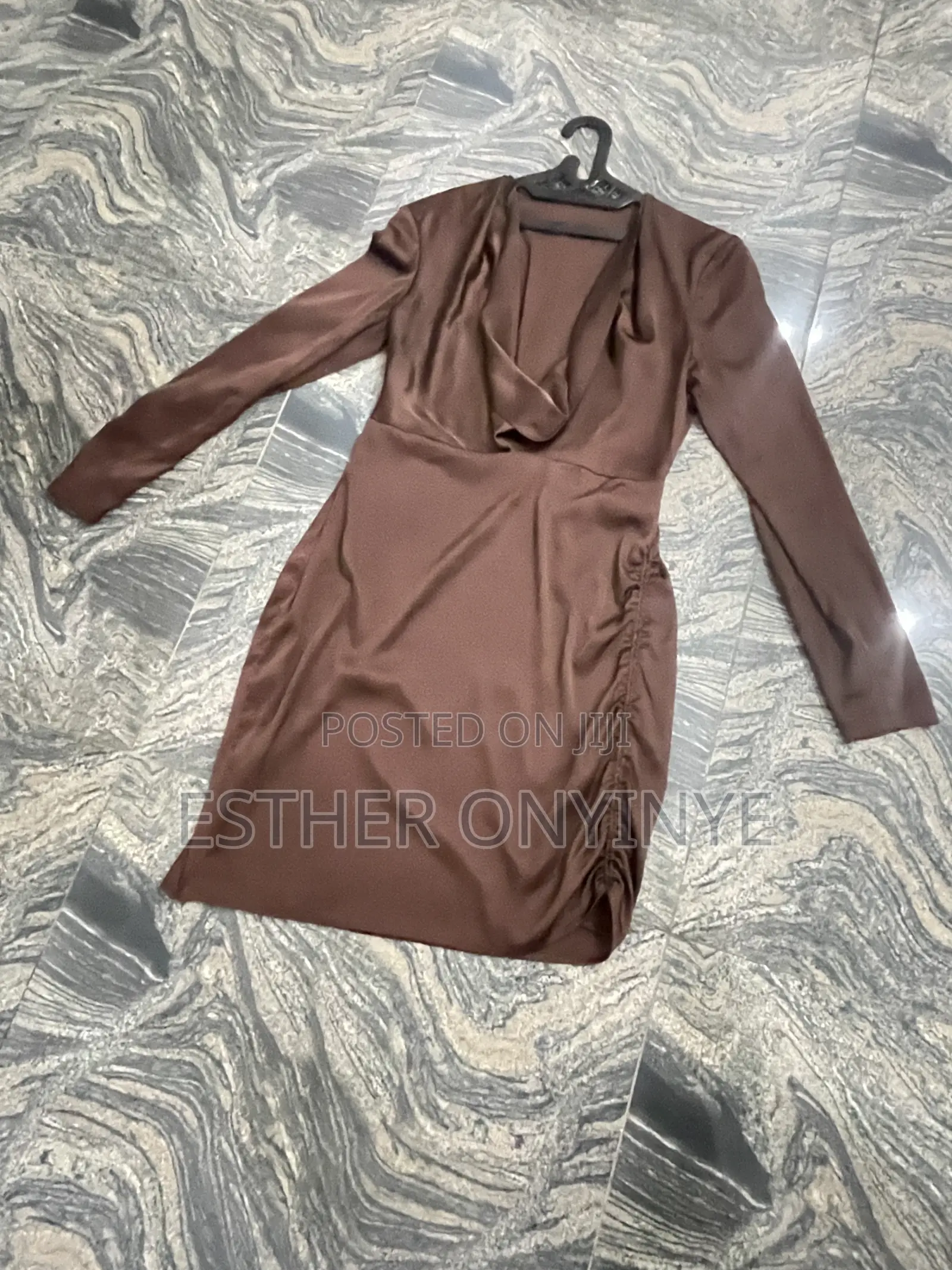 Brown Mini Party Dress