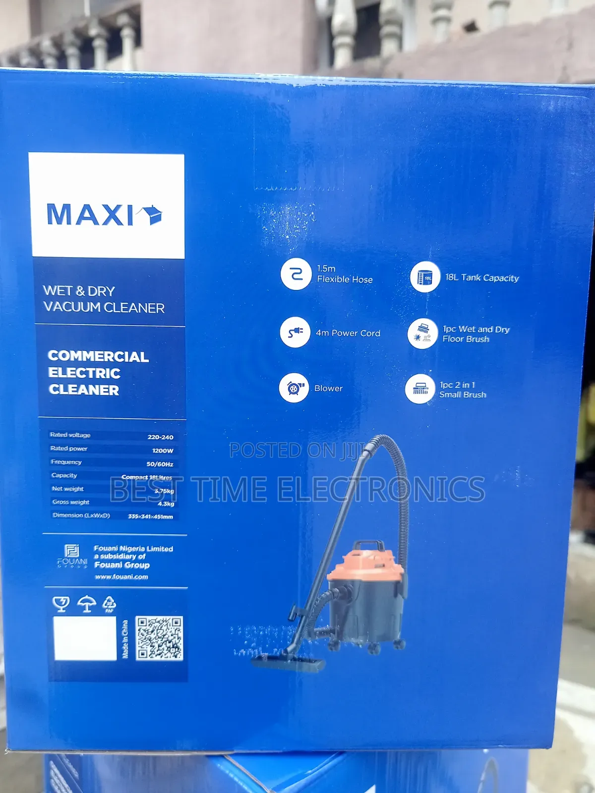 Maxi 18l Wet Dry Electric Vacuum Cleaner