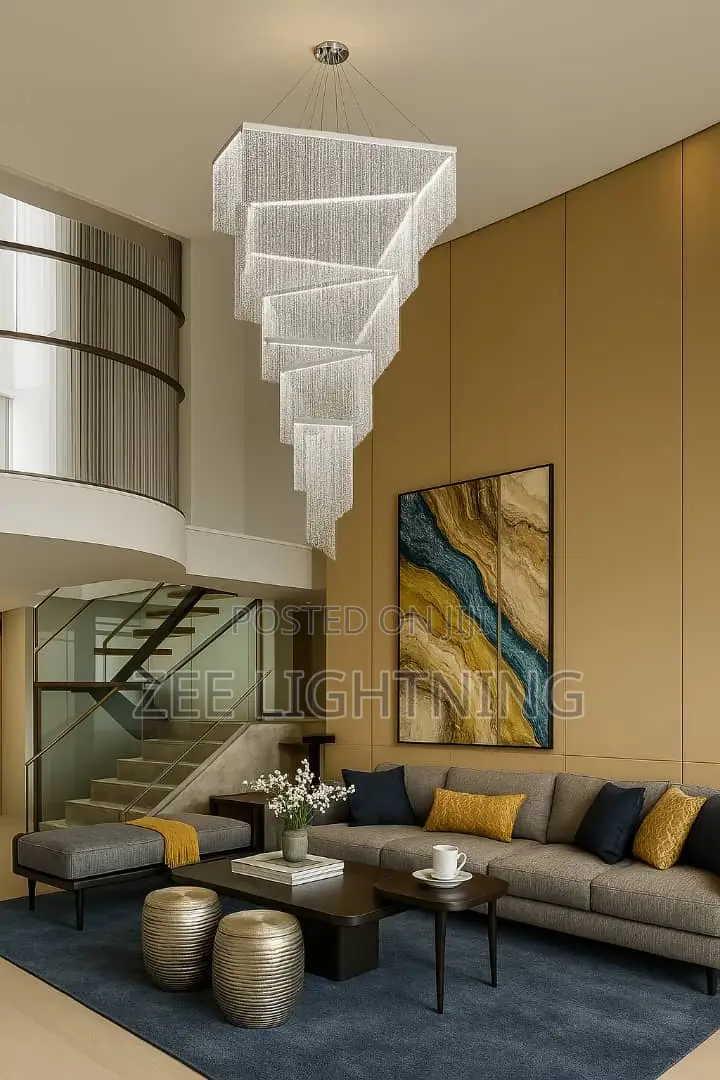 1000mm Modern Aluminum Chain Luxury Chandelier( Gold and Silver)