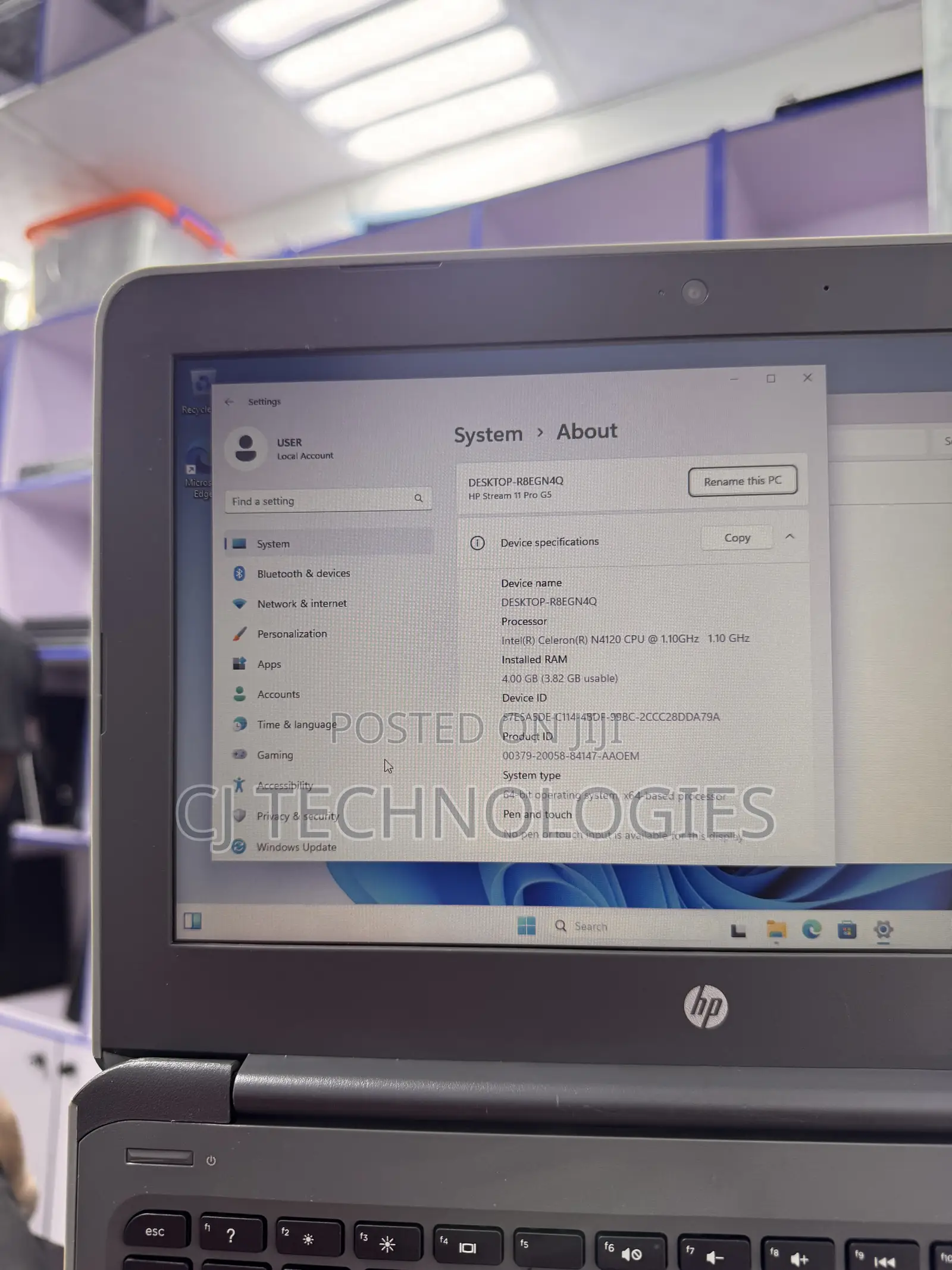 Laptop HP Stream 11 Pro G4 EE 4GB Intel Celeron SSD 60GB