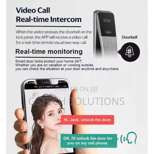 Smart Door Lock Tuya Face Id Intelligent Biometric Key