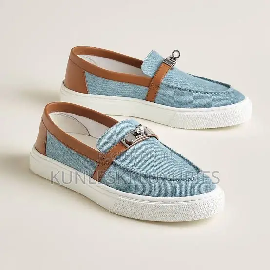 Original Hermes Denim Game Slip on Sneakers