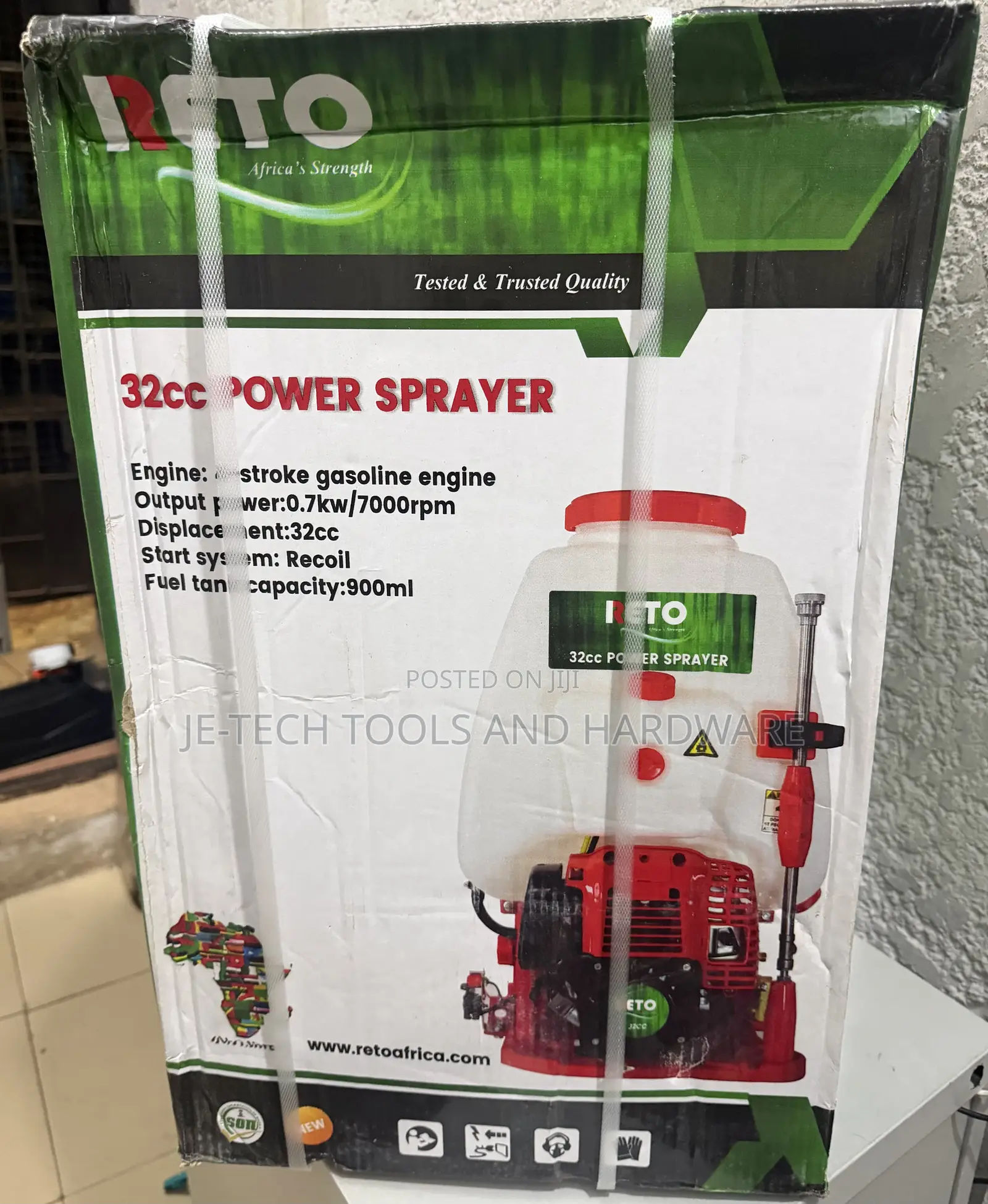 Reto 32cc Gasoline-Powered Knapsack Power Sprayer