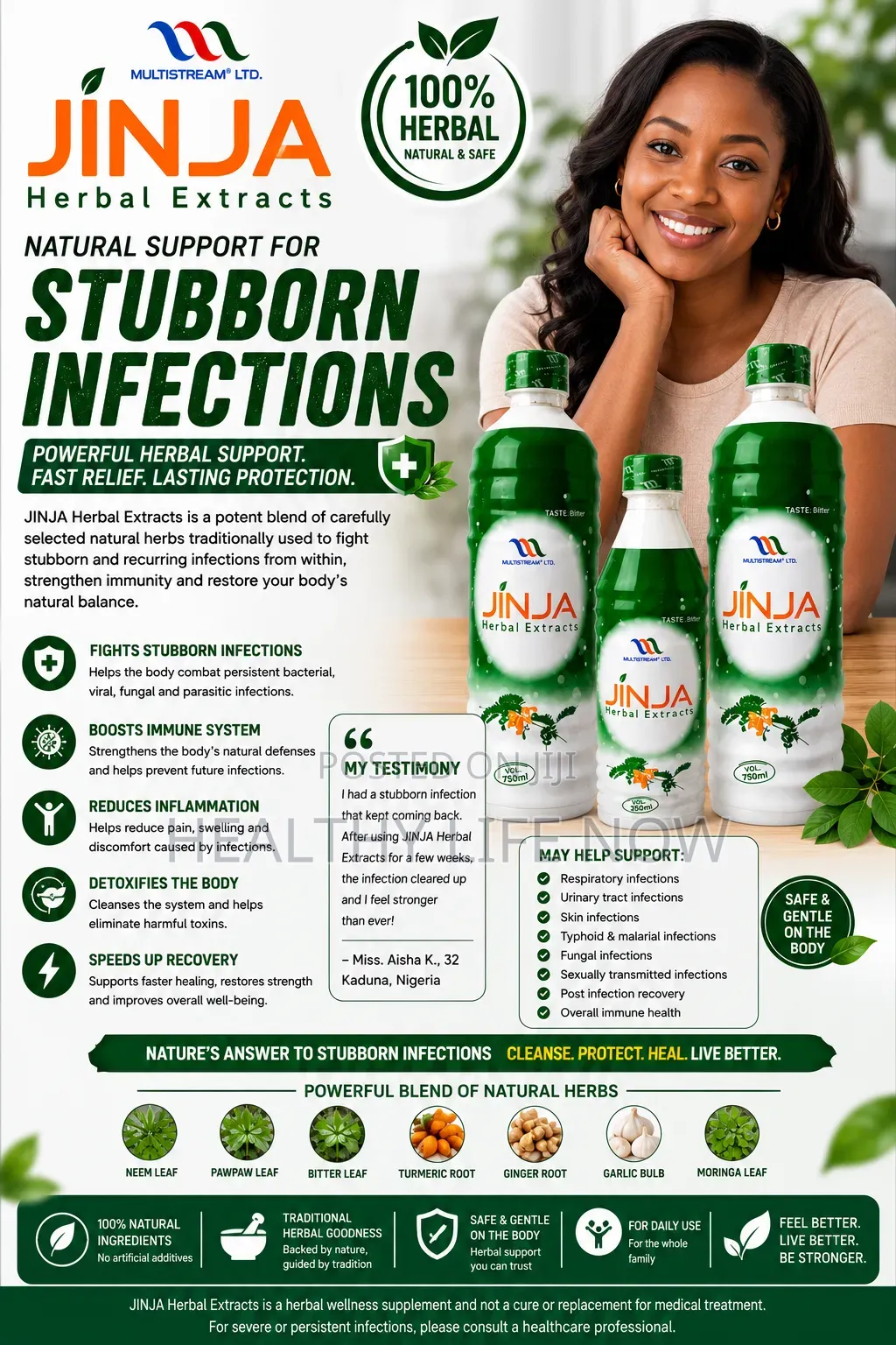Jinja Help the Body Combat Persistence Infection, Bacteria Etc.