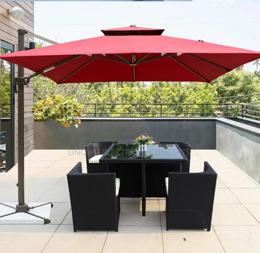 High - Quality Outdoor Aluminum Market Umbrella - Sturdy Frame, Anti