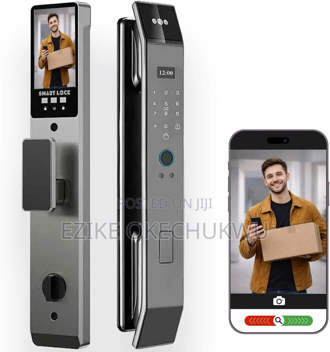 3d Face Recognition Smart Door Lock, Alexa Compatible Tuya App