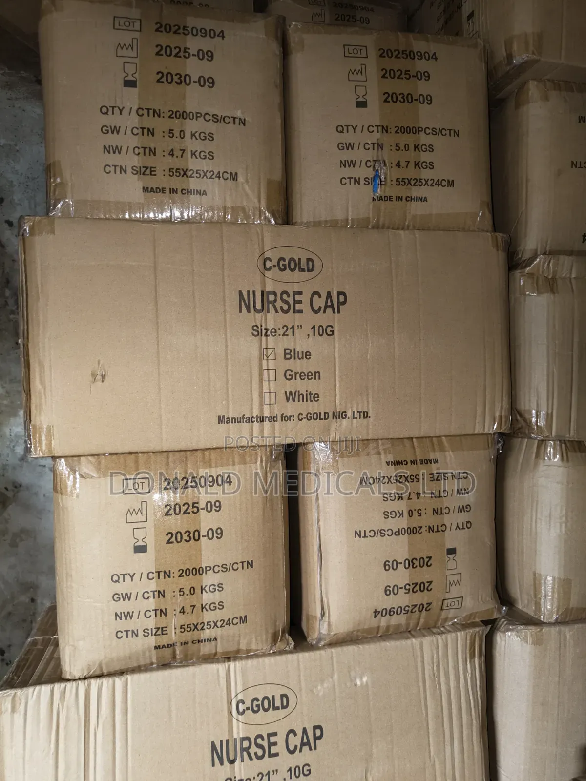 Mob Cap - Nurse Cap / Hair Net Cover (Disposable 100 Pieces)