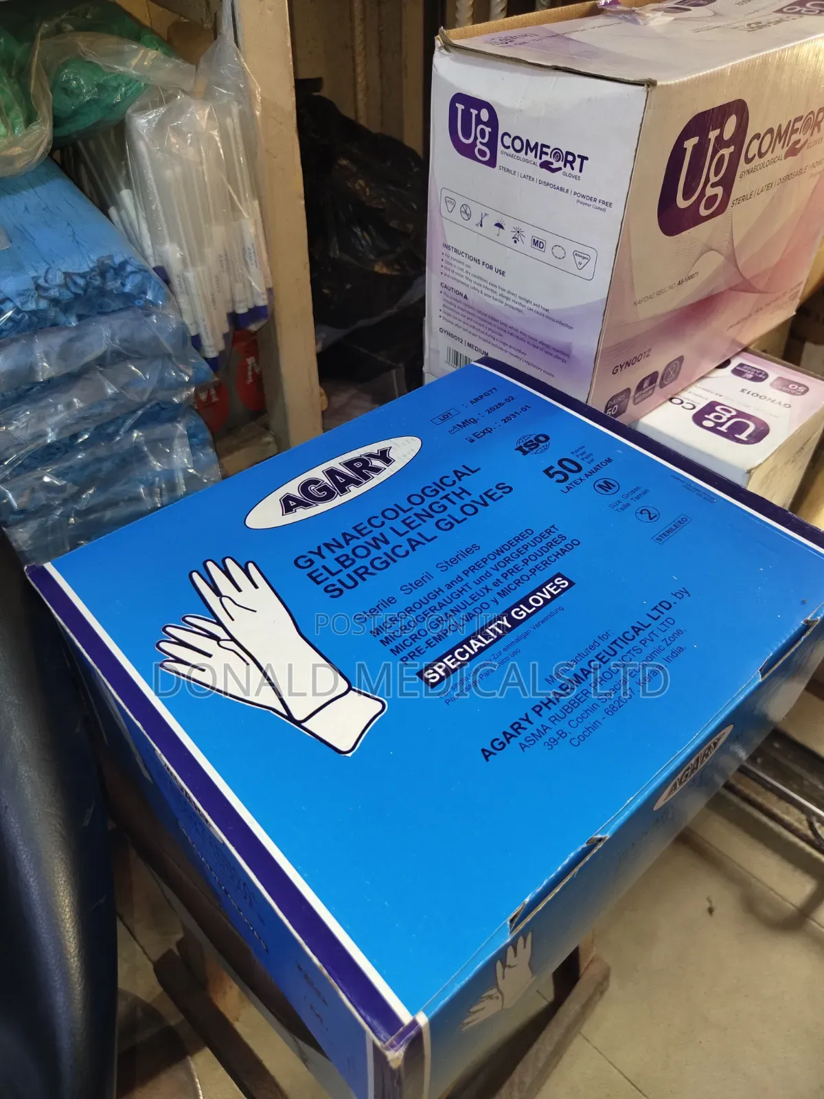 Gynaecological Elbow Length Gloves - Medium Large