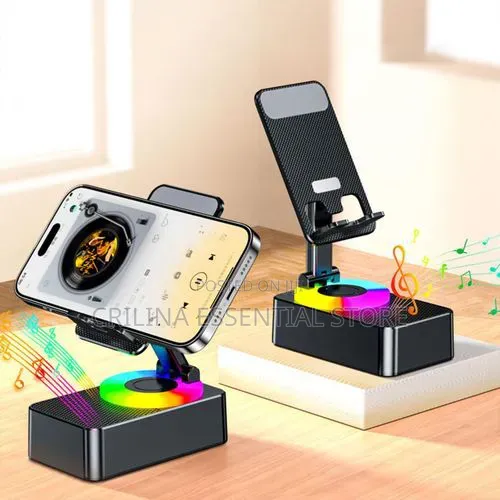 4-in-1 Phone Holder, Bluetooth Speaker, Powerbank, Shining Light