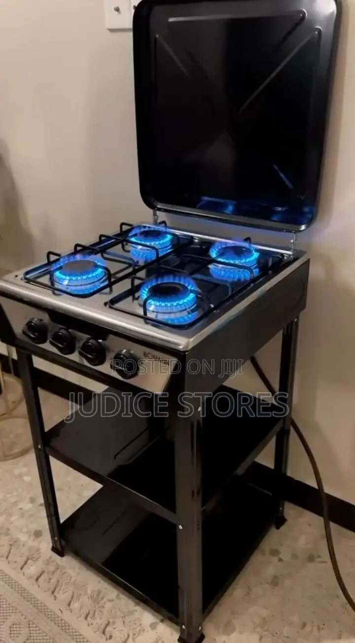 4 Burner Standing Gas Cooker With Shelf