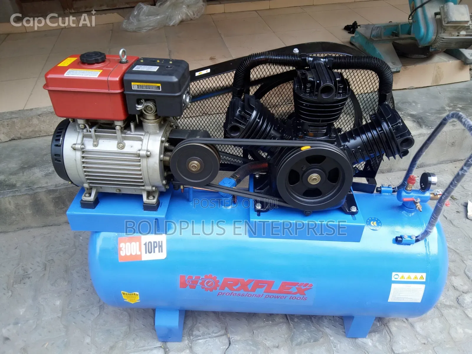 300 Litre Disel Engine Air Compressor Machine