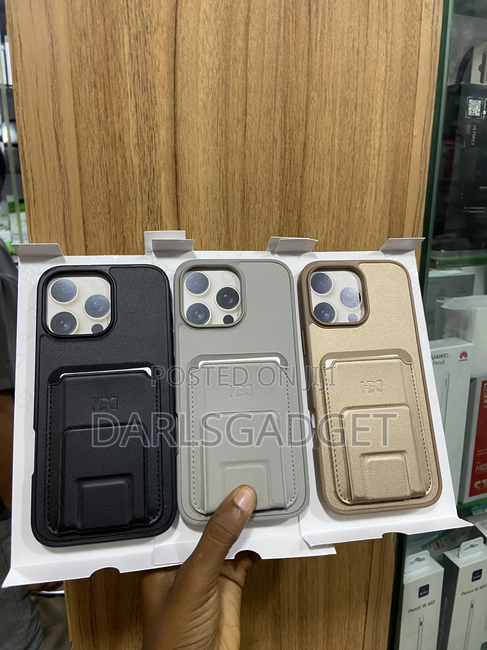 HBD Wallet Case for iPhone 16 Pro Max With Card Holder Cover