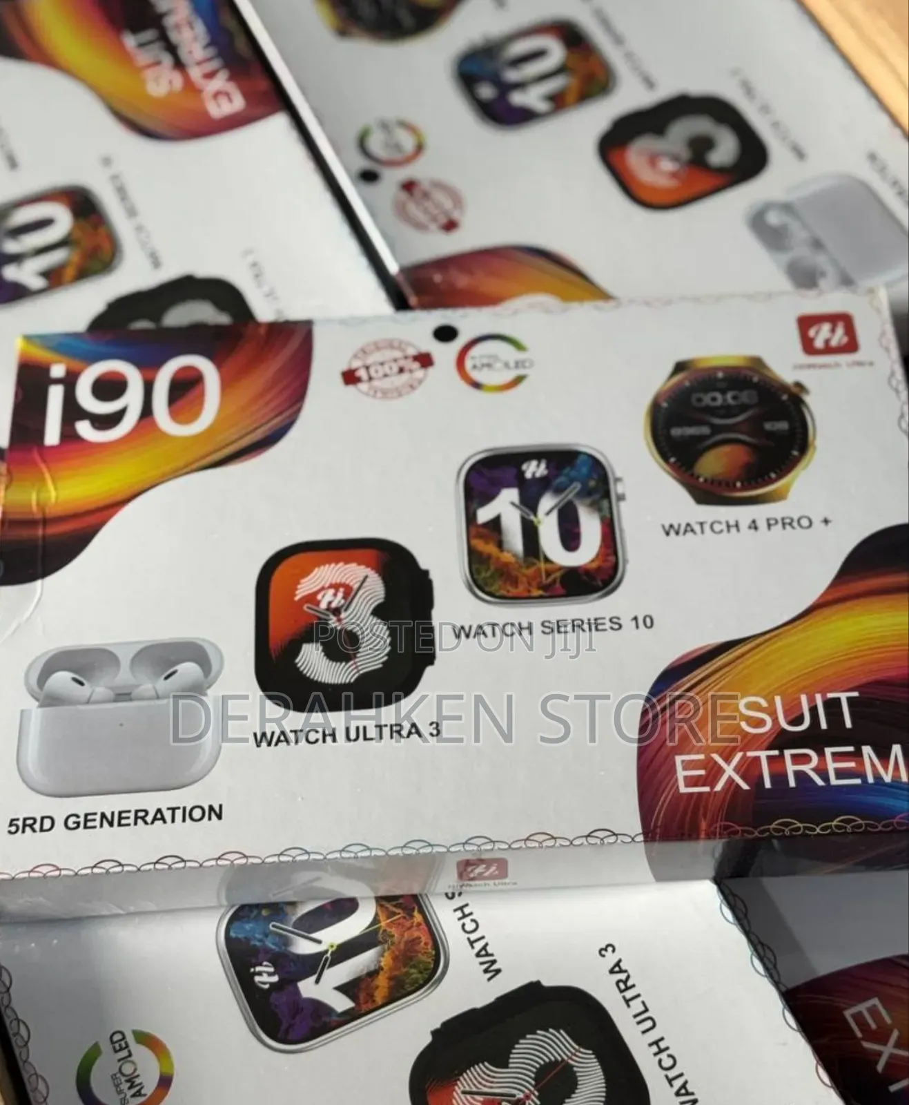 I90 Ultra Smartwatch With 3 Watches, Airpod and 7 Straps