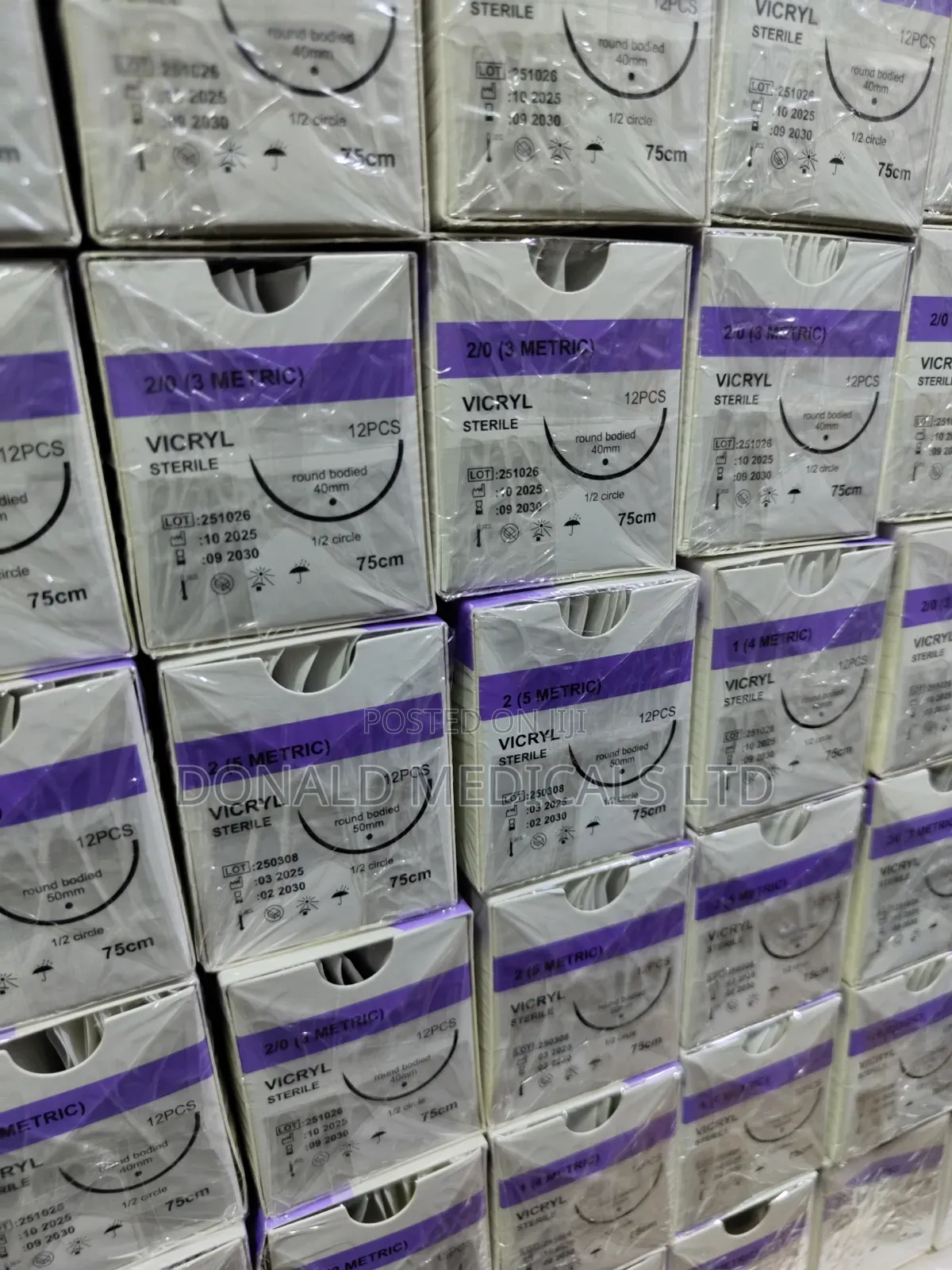 Vicryl Sutures - All Sizes (Round Body)