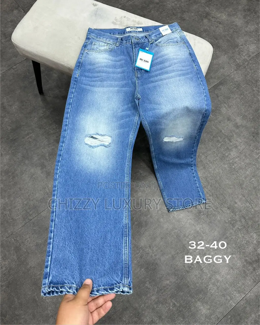 DNZ Straight Baggy Denim Jeans