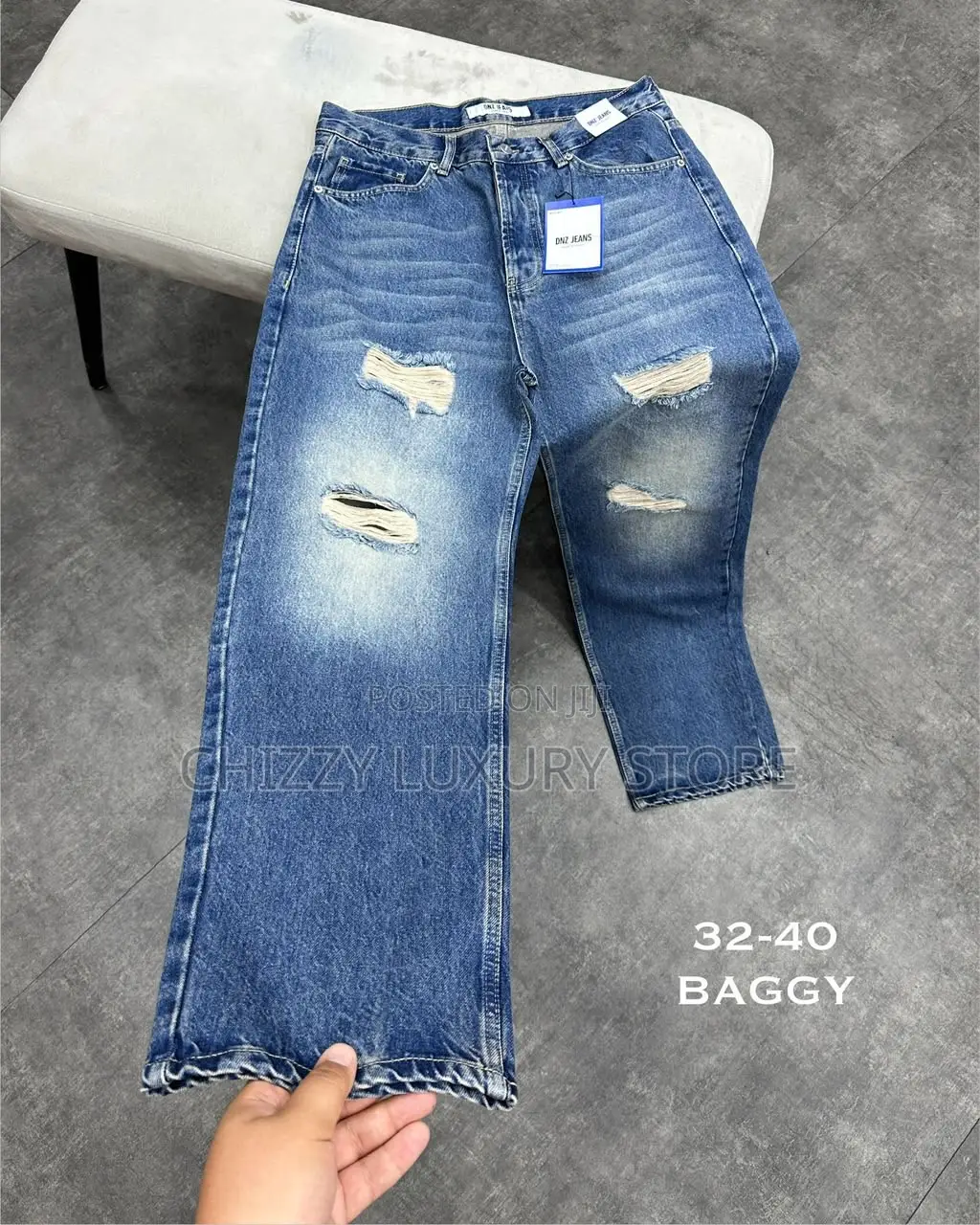 DNZ Straight Baggy Denim Jeans