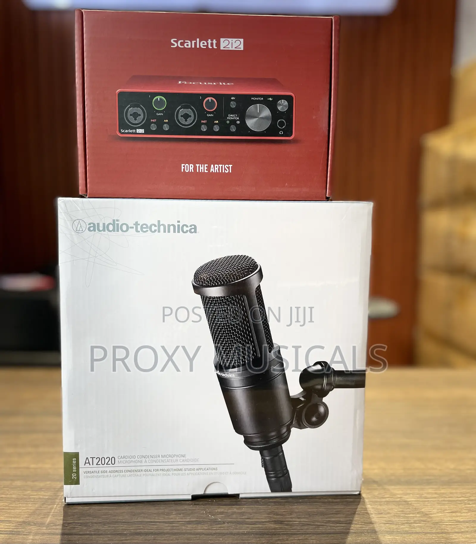 Scarlett 2i2 Soundcard and Audio Technica At2020 Mic