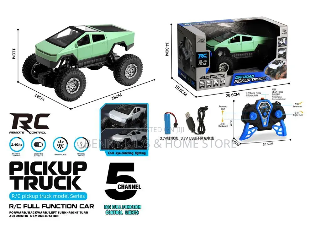 R/C Pick Up Truck With Remote Control and Rechargeable Battery