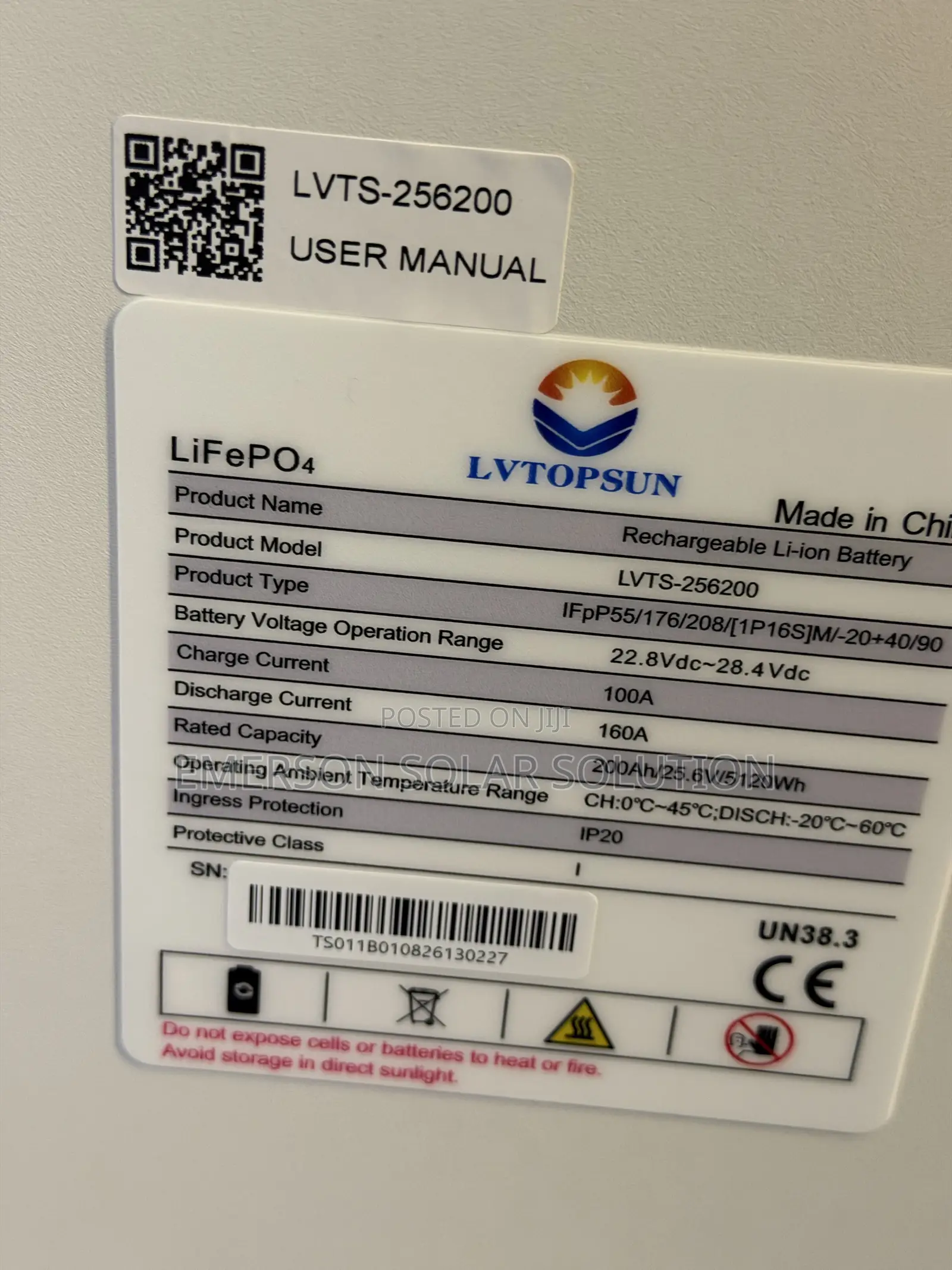5kwh 24v Lvtopsun Lithium Battery