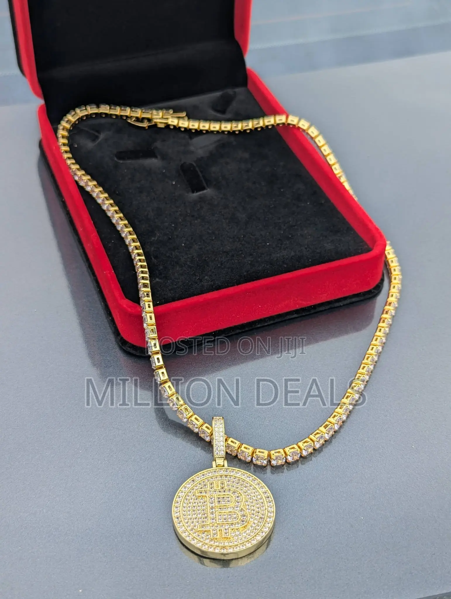 Cut Iced Gold Neckpiece N Pendant Men's Necklace
