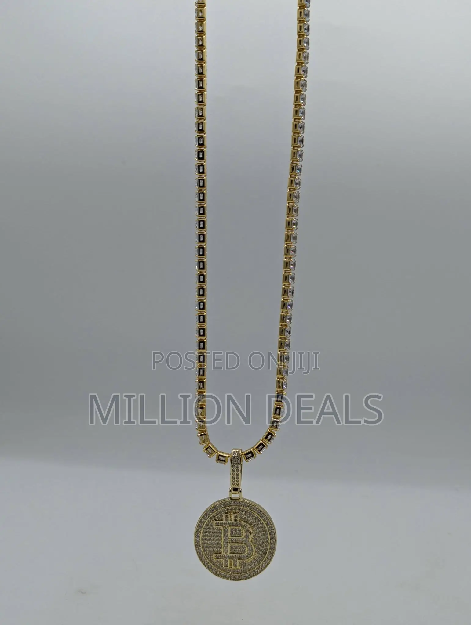 Cut Iced Gold Neckpiece N Pendant Men's Necklace